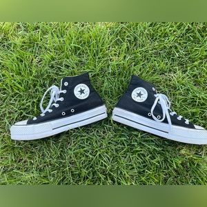 Converse chuck taylor all star black hi lift sneaker platform high top size 9